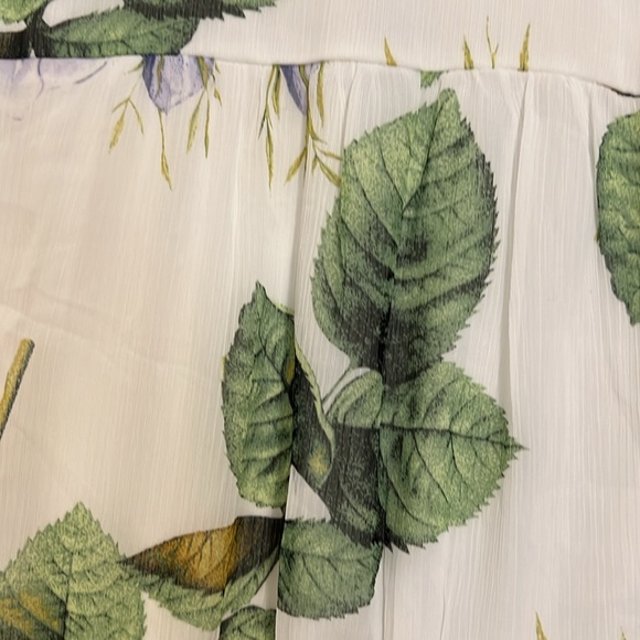 NEW WHBM Floral Sleeveless Ruched midi Dress size 10 - Picture 6 of 14